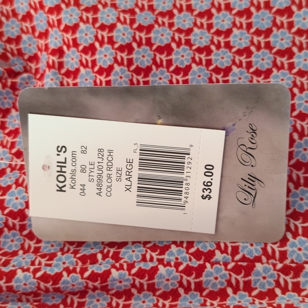 NWT Lily Rose Dress Red/Blue Summer - Picture 4 of 9